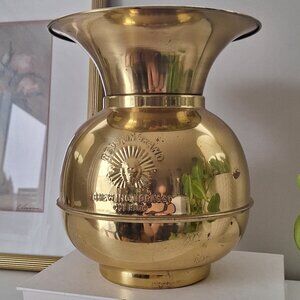 large brass vase / Vintage Chewing Tobacco Spittoon Cut Plug